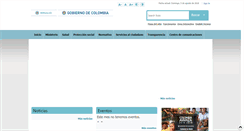 Desktop Screenshot of minsalud.gov.co